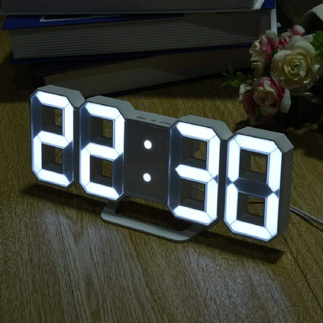 Acry: Viral Pinterest inspired Big Display Aesthetic LED Desk & Wall Clock with Alarm - Image 5