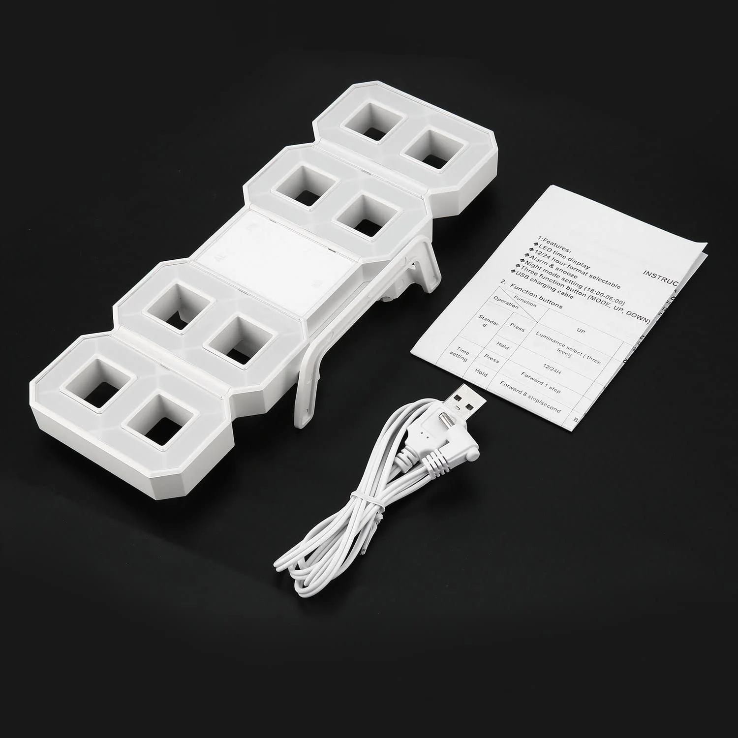 Acry: Viral Pinterest inspired Big Display Aesthetic LED Desk & Wall Clock with Alarm - Image 6