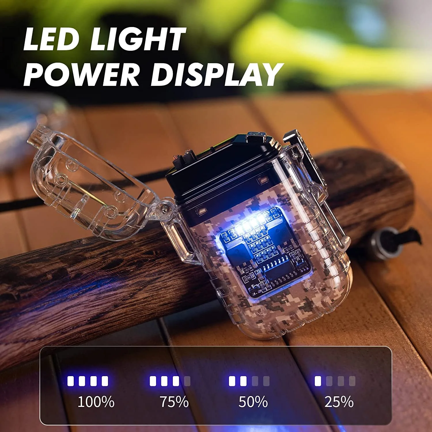 Arc: Dual Arc Windproof & Waterproof Lighter with Bright Torch C-Type Charging & Display - Image 4