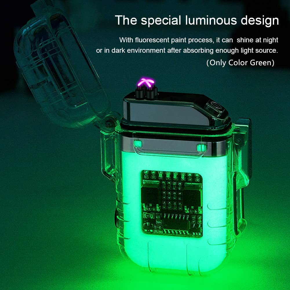 Arc: Dual Arc Windproof & Waterproof Lighter with Bright Torch C-Type Charging & Display - Image 6