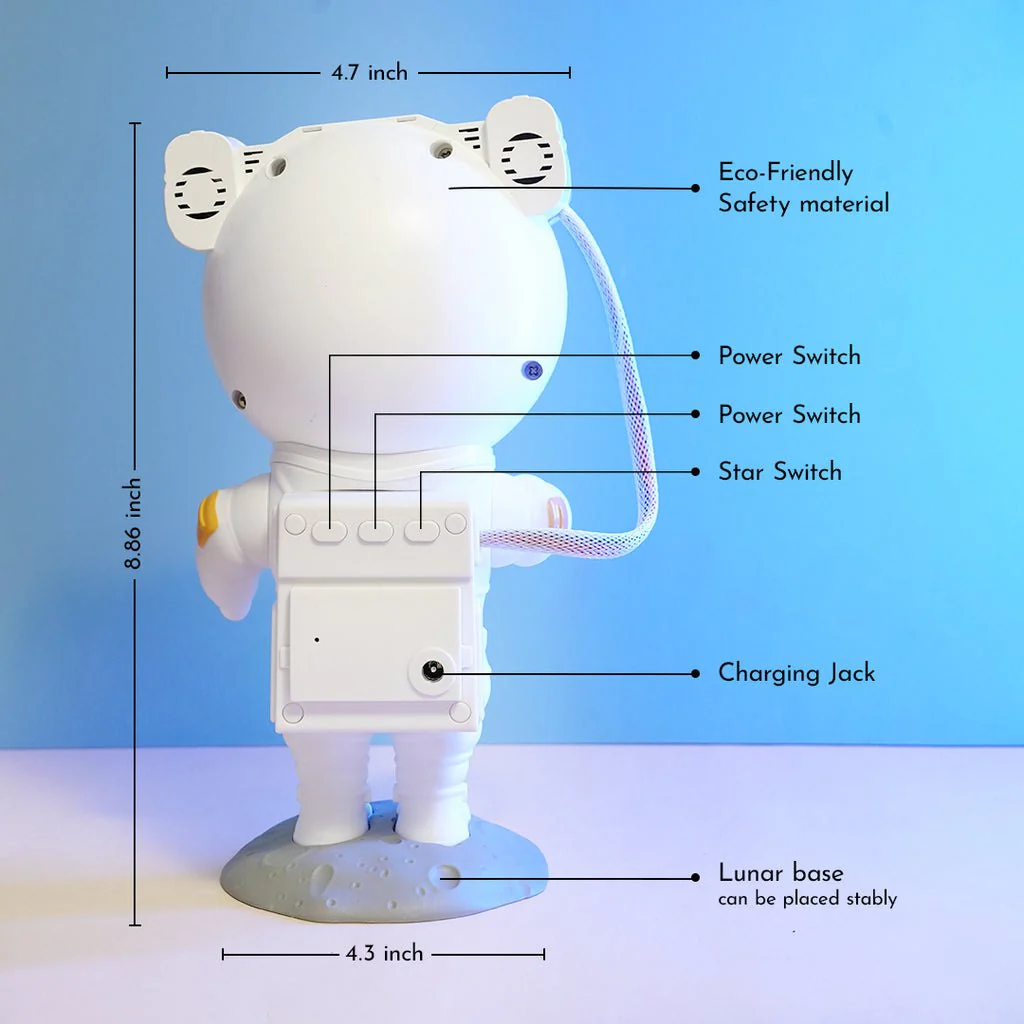 AstroBoy: Galaxy Aura Laser Stars Cosmos Projector USB Powered with Timer & Remote Ambient Night Light & Lamp - Image 9