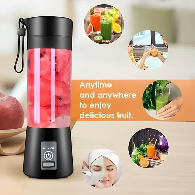 BlendGo: Portable Smoothie Blender & Juicer USB Rechargeable with 6-Blade Design, Chunk Filter & Easy-Cleaning - Image 3