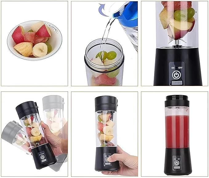 BlendGo: Portable Smoothie Blender & Juicer USB Rechargeable with 6-Blade Design, Chunk Filter & Easy-Cleaning - Image 7