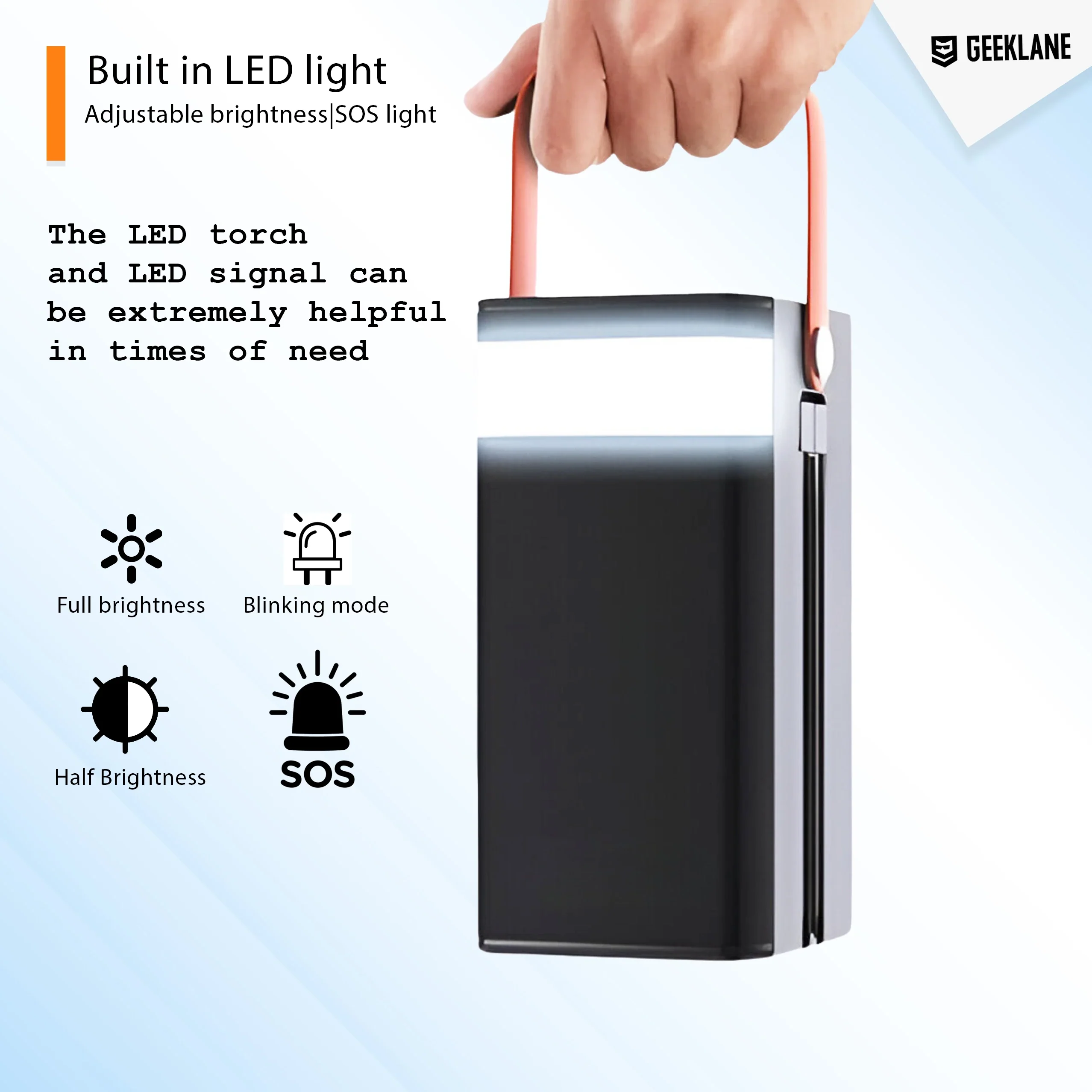 Bunker: 100,000mAh (1 Lakh mAh) Ultra-High Capacity Li-Po Power Bank with 7 Outputs, PD 3.0 Fast Charging, Built-in Type-C & Lightning Cables & Torch - Image 4