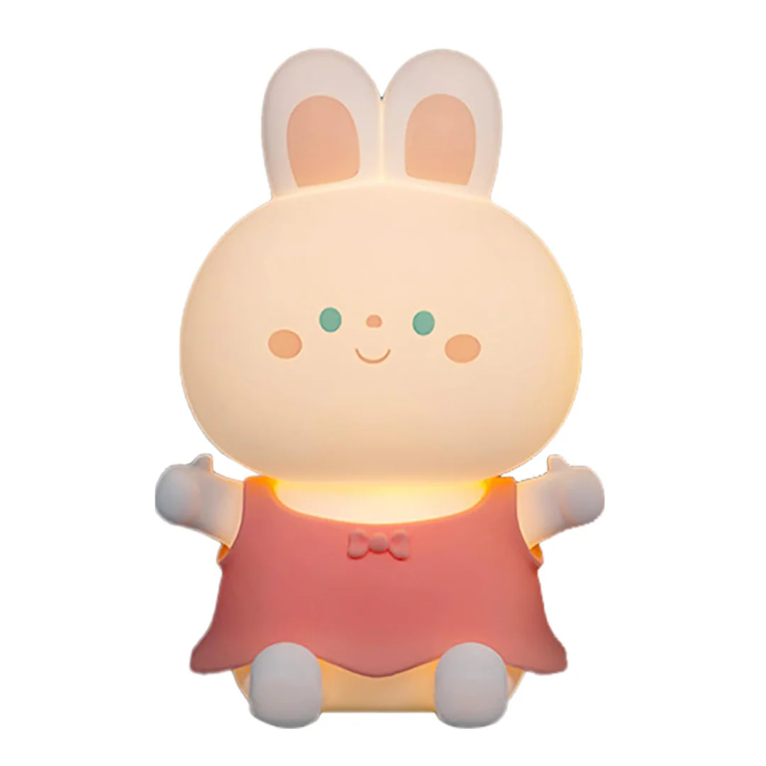 BunnyGlow: Adorable Silicone LED Night Lamp for Kids with Warm & Cozy Light, USB Rechargeable, Soft & Squishy Kawaii Bunny Design - Image 11