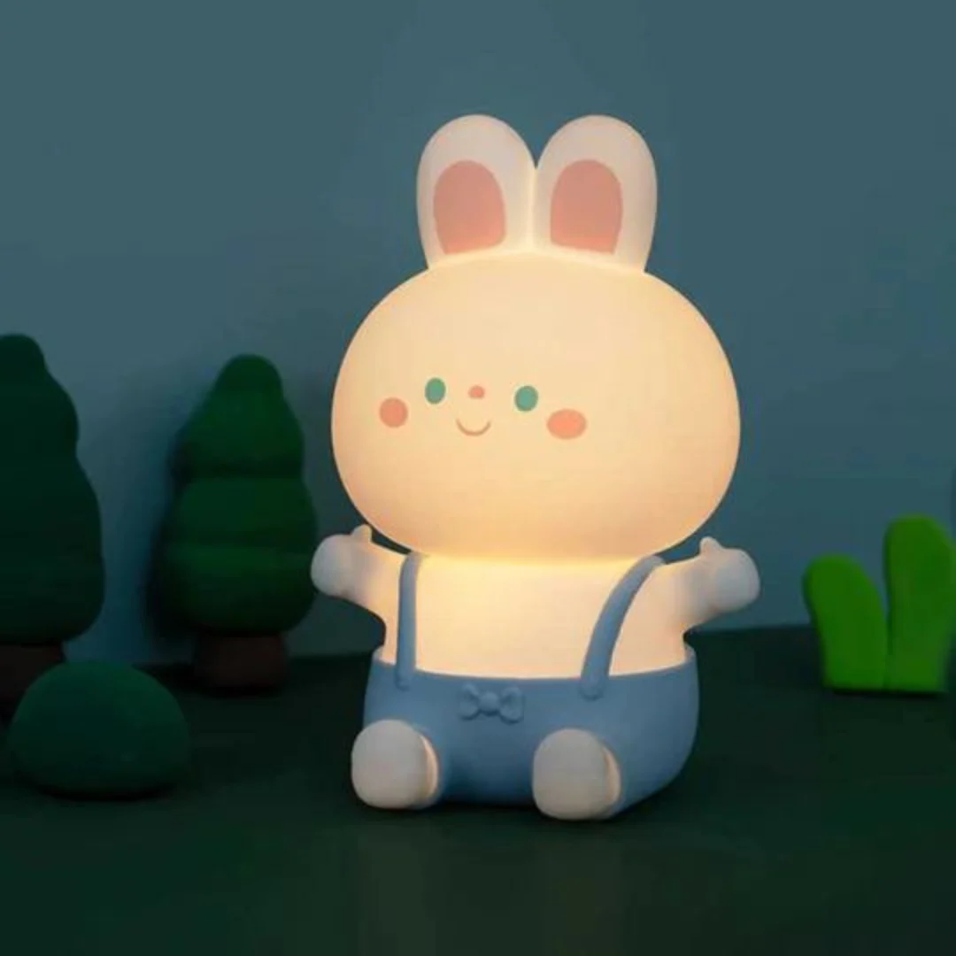 BunnyGlow: Adorable Silicone LED Night Lamp for Kids with Warm & Cozy Light, USB Rechargeable, Soft & Squishy Kawaii Bunny Design - Image 9