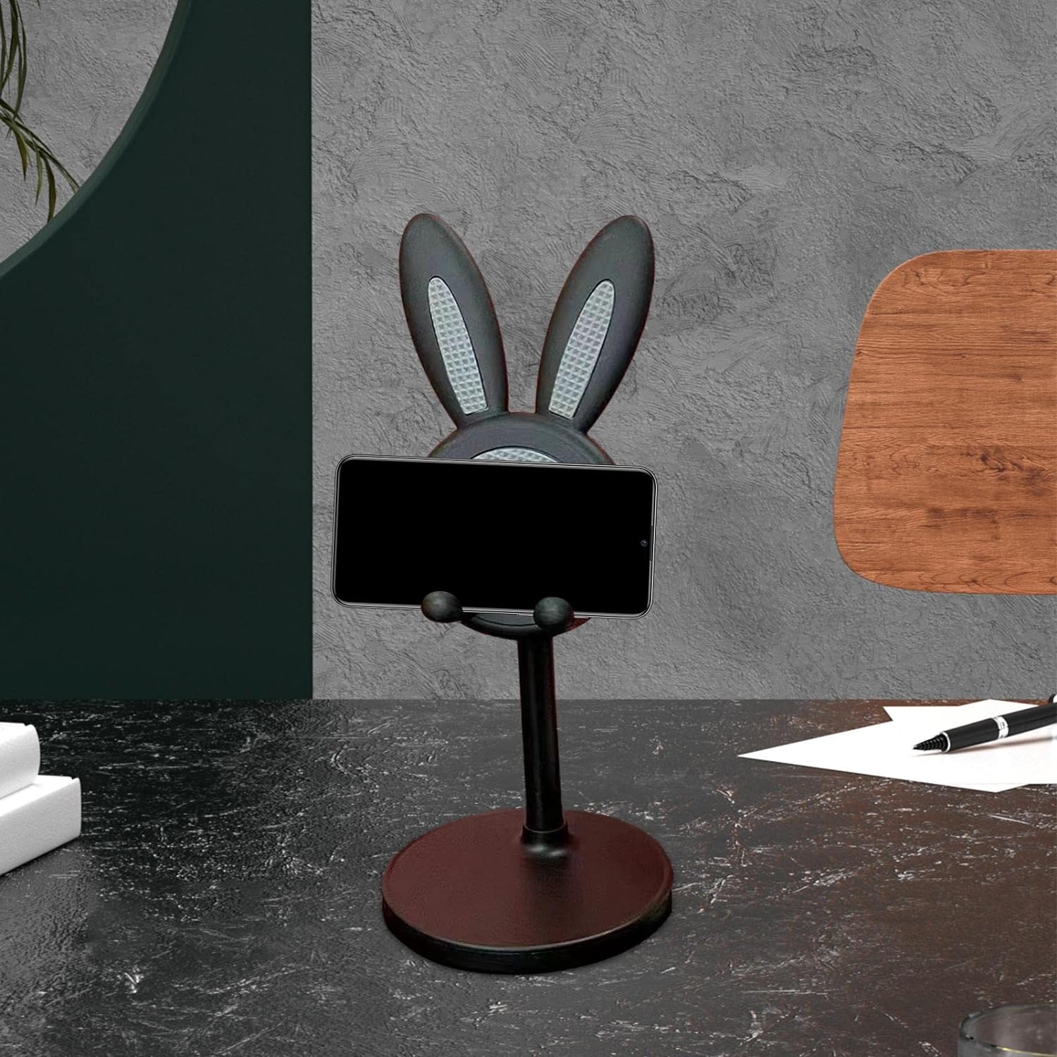 Hopper: Cute Bunny Phone Holder with Adjustable Angle & Height for Desk & Tabletop Use - Image 5