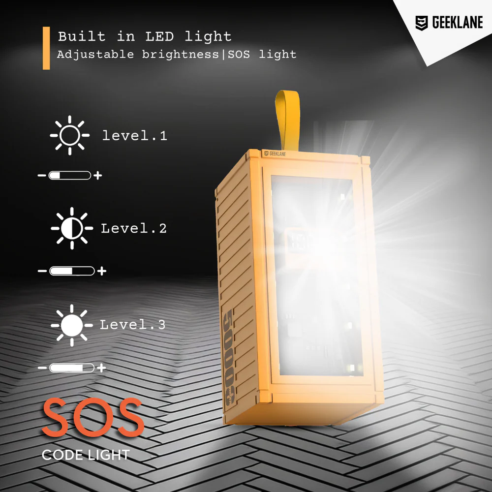 Cargo: 50000mAh Shipping Container Li-Po Power Bank with PD Fast Charging, 4 USB Outputs, LED Torch & Digital Display - Image 5