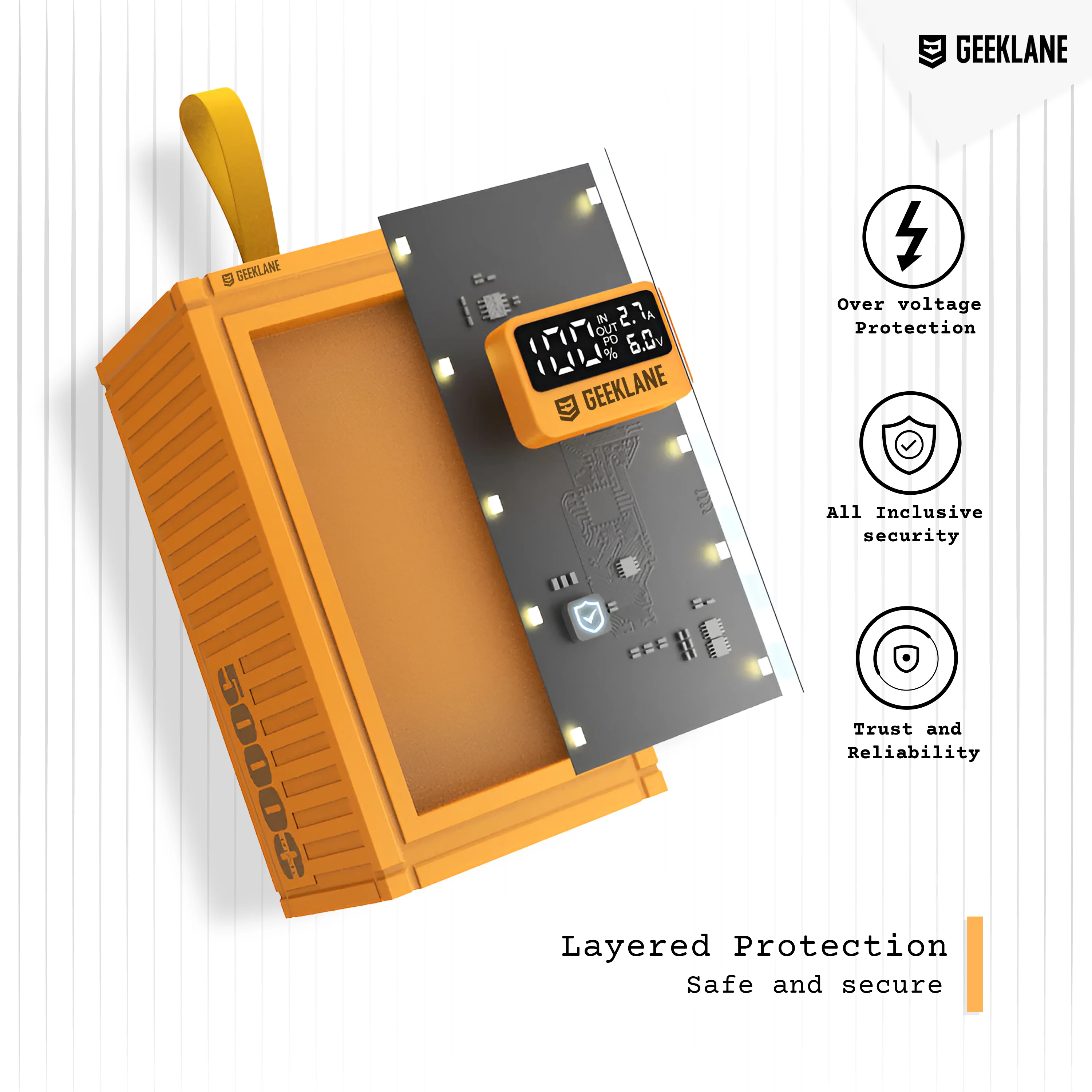 Cargo: 50000mAh Shipping Container Li-Po Power Bank with PD Fast Charging, 4 USB Outputs, LED Torch & Digital Display - Image 6