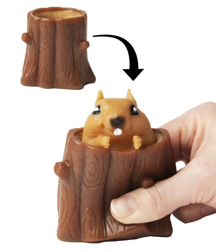 CheekyChum: Cute Squishy Squirrel Pop-Up Toy – Adorable Fidget & Stress Relief Sensory Toy for Kids & Adults - Image 3