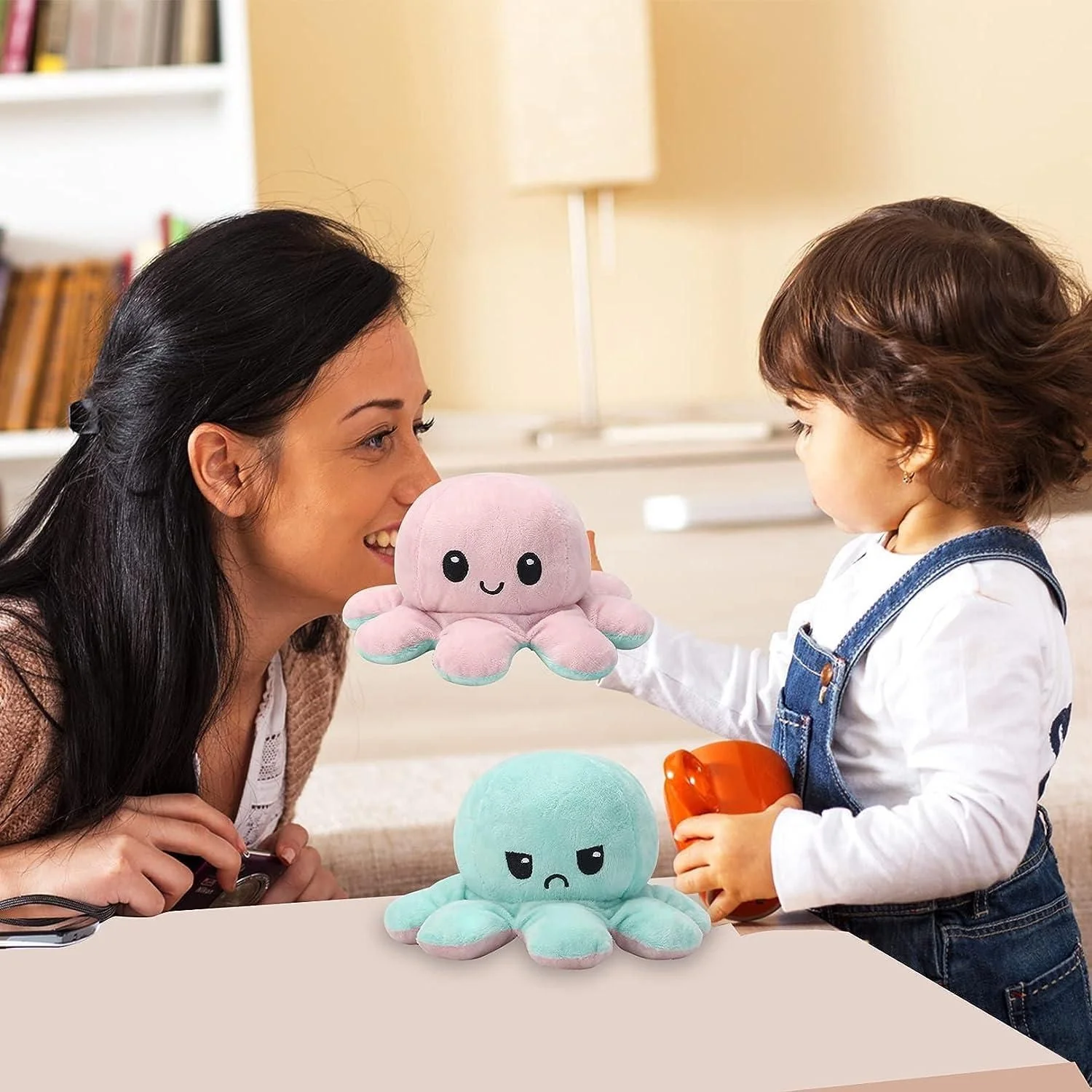 Chums: Reversible Plush Squishy Pals – Soft & Cuddly Octopus Toy for Kids & Babies, Perfect Gift for Boys & Girls - Image 4
