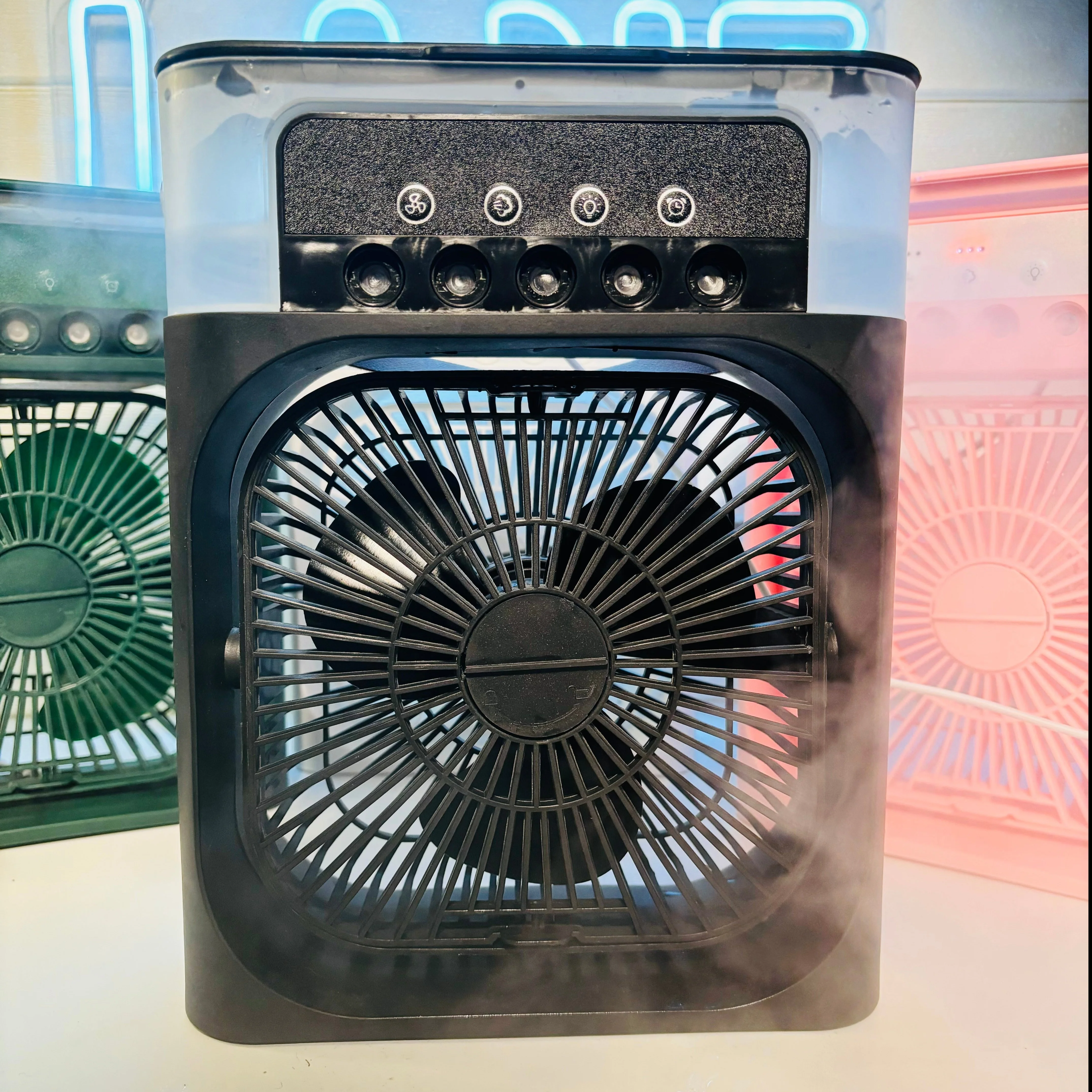 ChotaAC: Portable Air Conditioner Fan – USB-Powered Small AC Mini Evaporative Cooler with 3 Speeds, 5 Mist Makers & 7-Color LED Light - Image 3