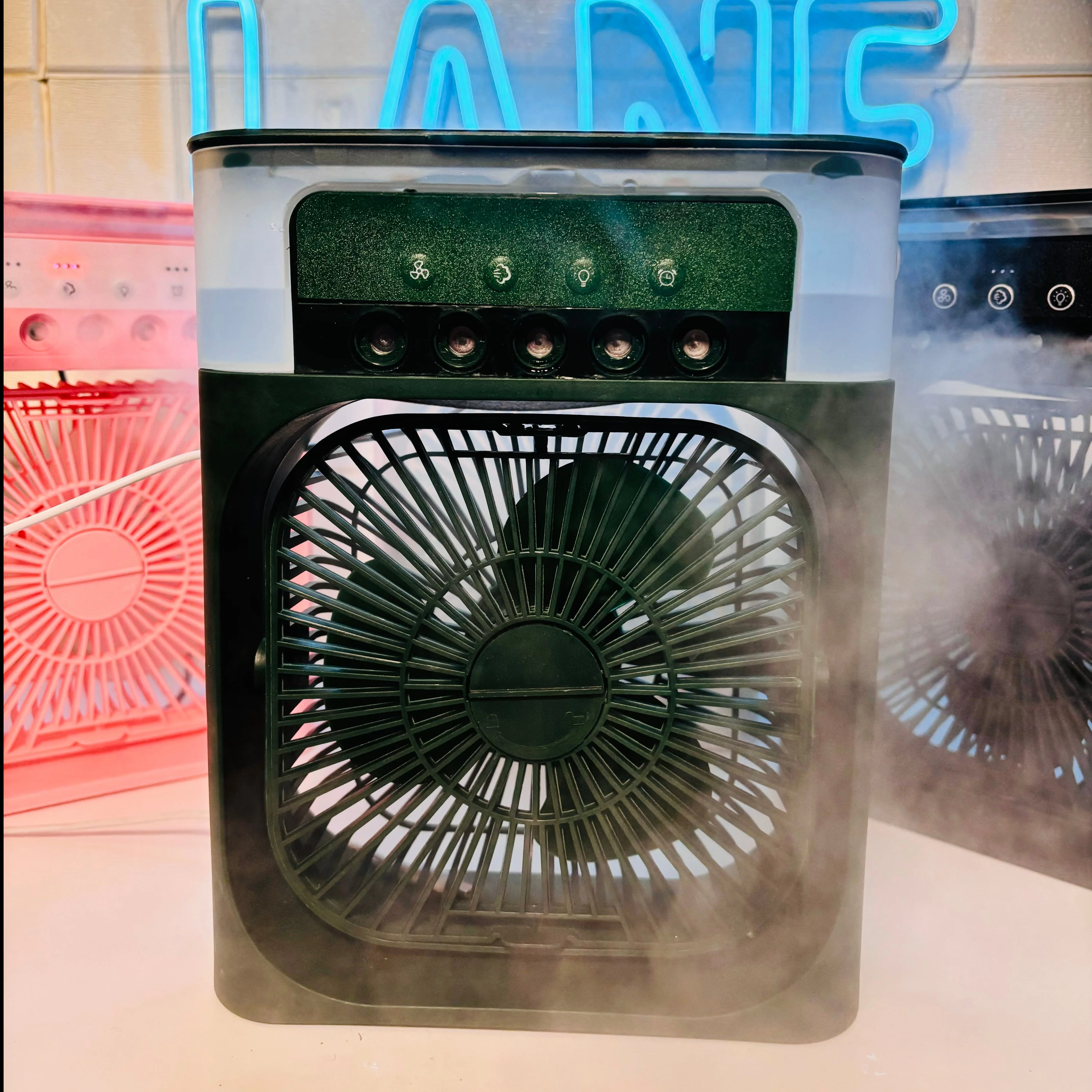 ChotaAC: Portable Air Conditioner Fan – USB-Powered Small AC Mini Evaporative Cooler with 3 Speeds, 5 Mist Makers & 7-Color LED Light - Image 9