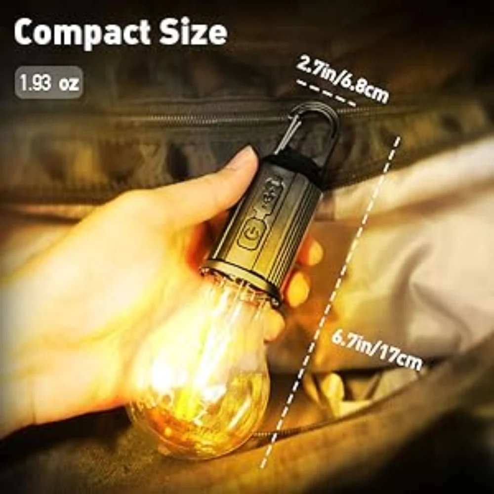 ClipGlow: Rechargeable Clip-On LED Bulb – Waterproof Hanging Camping Light with USB Charging & 3 Lighting Modes for Hiking, Repair, Emergency & Outdoor Use - Image 5