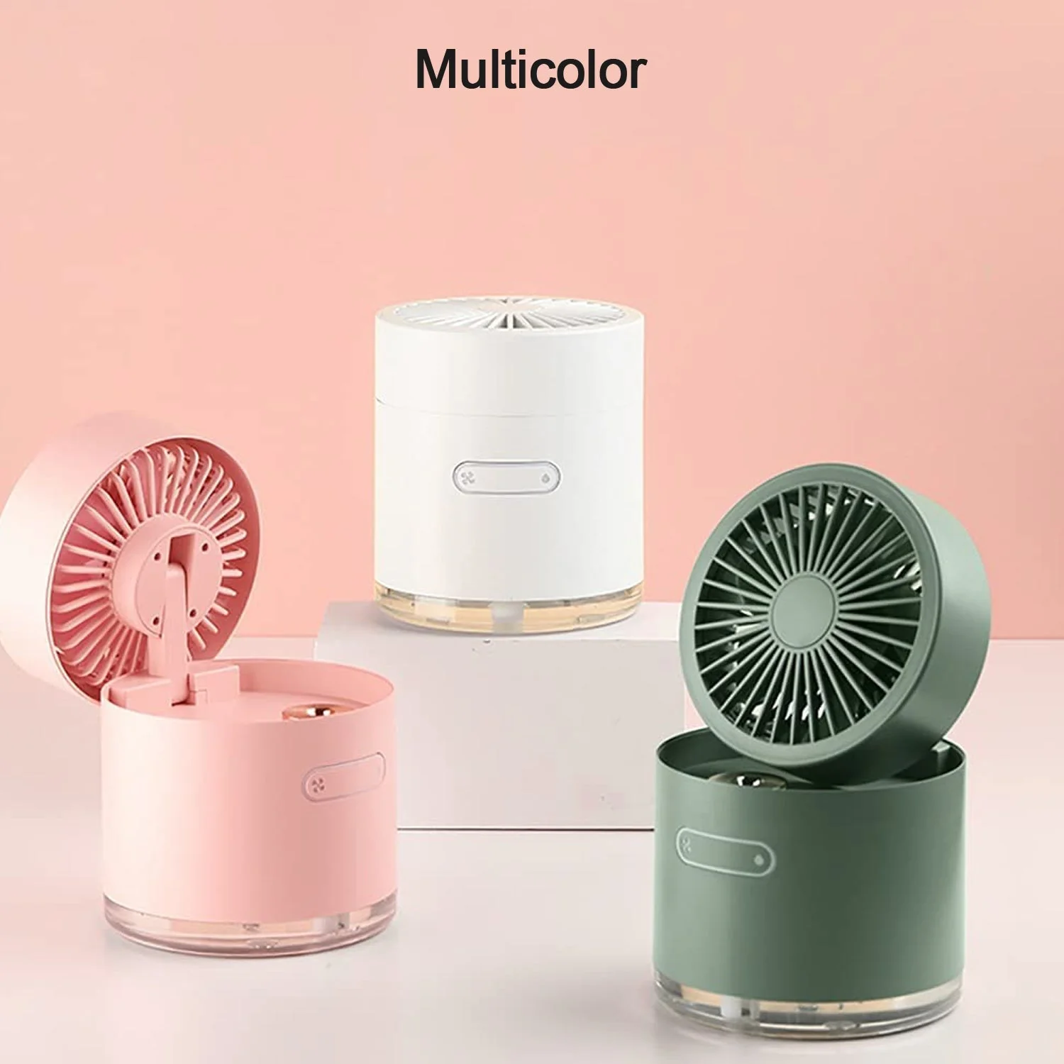 DeskChill: Portable 3-in-1 Mini Air Cooler & Table Fan with Mist Humidifier, USB Rechargeable & LED Night Light - Image 6