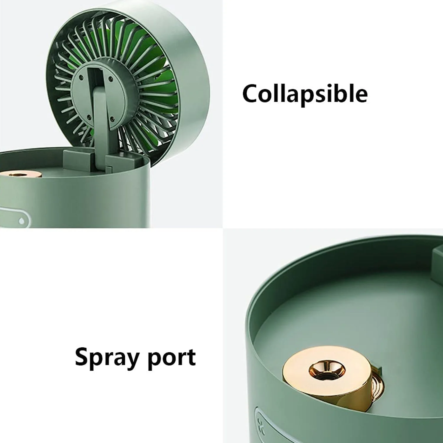 DeskChill: Portable 3-in-1 Mini Air Cooler & Table Fan with Mist Humidifier, USB Rechargeable & LED Night Light - Image 7