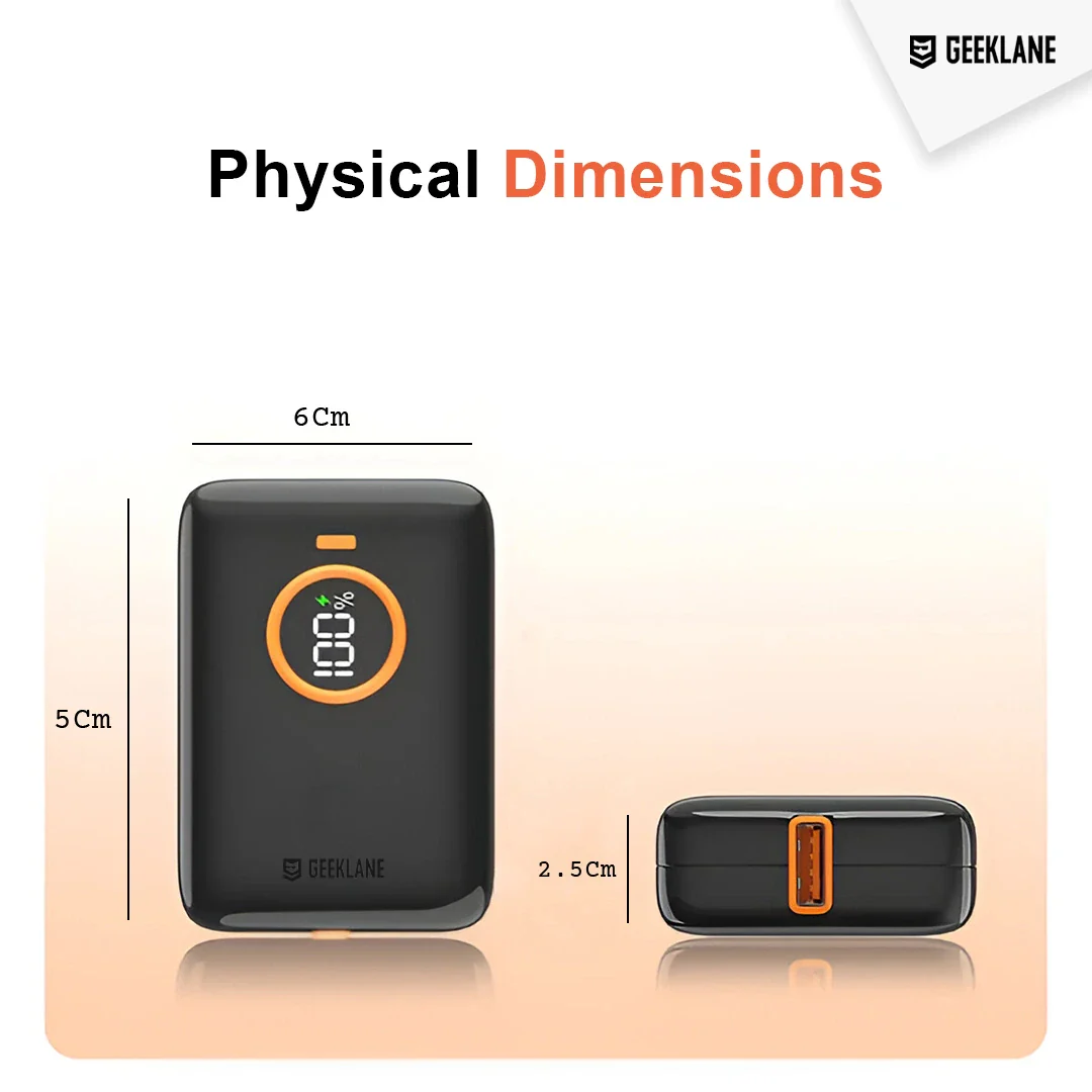 DEX: Palm Sized 10,000mAh Ultra-Compact Power Bank with 22.5W Super Fast Charging, PD & QC, Type-C Input/Output with Pocket-Friendly Design - Image 8