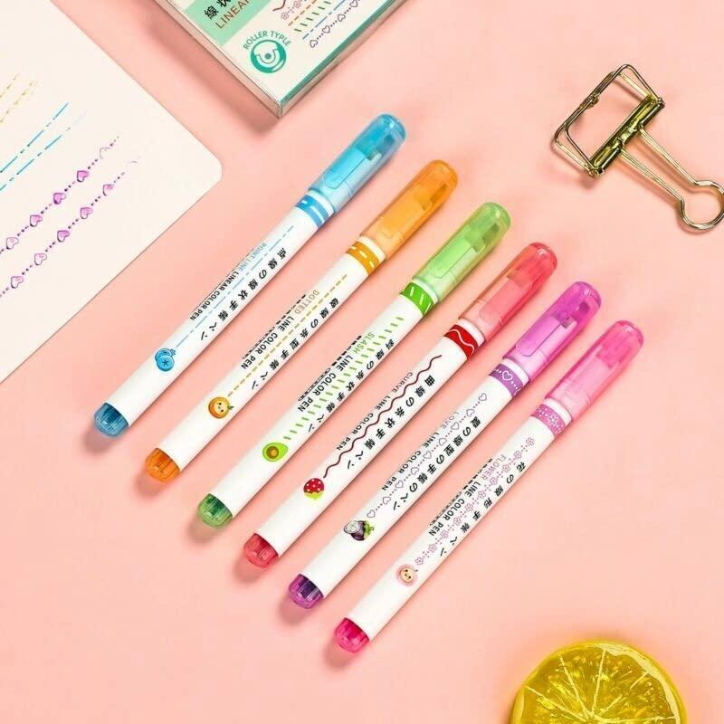 Doodle: 6 Roller Highlighter & Outline Sticker Pens – Magic Border Markers for Scrapbooking, Art & Stationery - Image 3