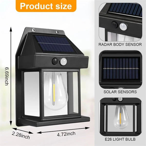 EcoGlow: Solar-Powered Motion Sensor LED Bulb with Auto Charging & Dusk-to-Dawn Lighting for Outdoor, Patio & Garden - Image 5