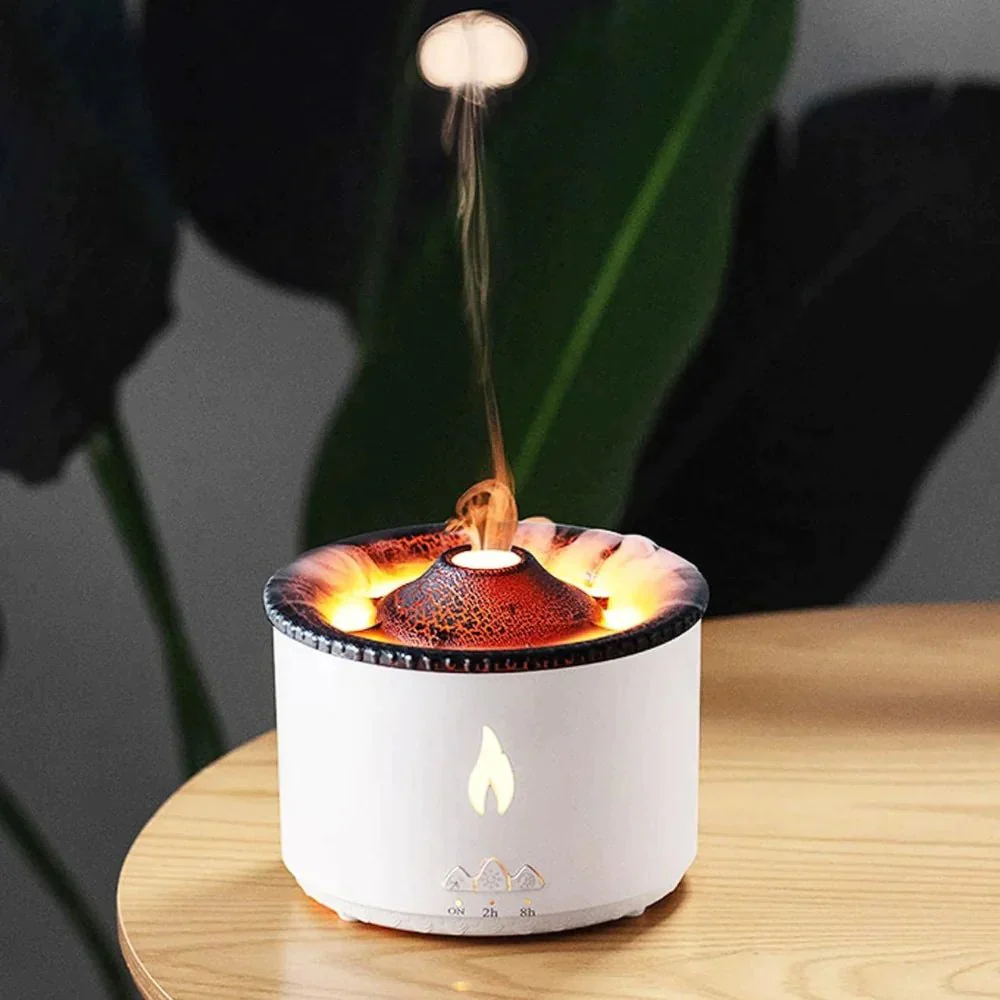 Essence: Enchanting Volcano Humidifier & Aromatherapy Diffuser with Flame Effect, Cool Mist & Auto Shut-Off - Image 3