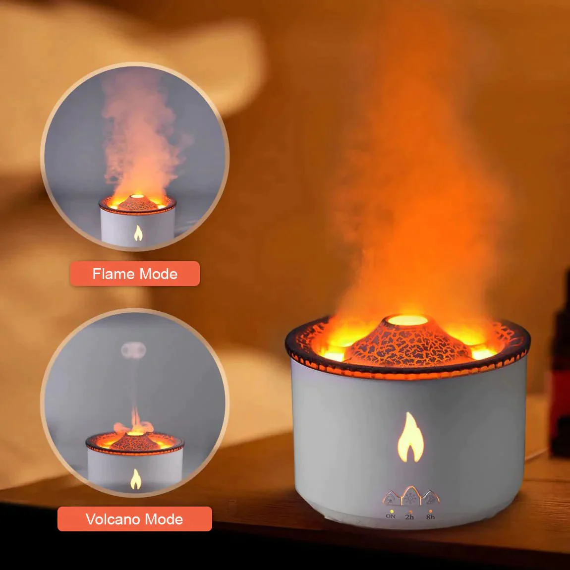 Essence: Enchanting Volcano Humidifier & Aromatherapy Diffuser with Flame Effect, Cool Mist & Auto Shut-Off - Image 4