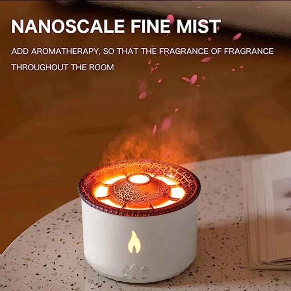 Essence: Enchanting Volcano Humidifier & Aromatherapy Diffuser with Flame Effect, Cool Mist & Auto Shut-Off - Image 5