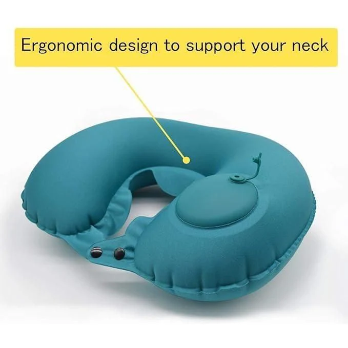 GoNap: Ultimate Inflatable Travel Pillow with Self-Pump, Adjustable U-Shape & Compact Neck Support for Flights & Road Trips - Image 4