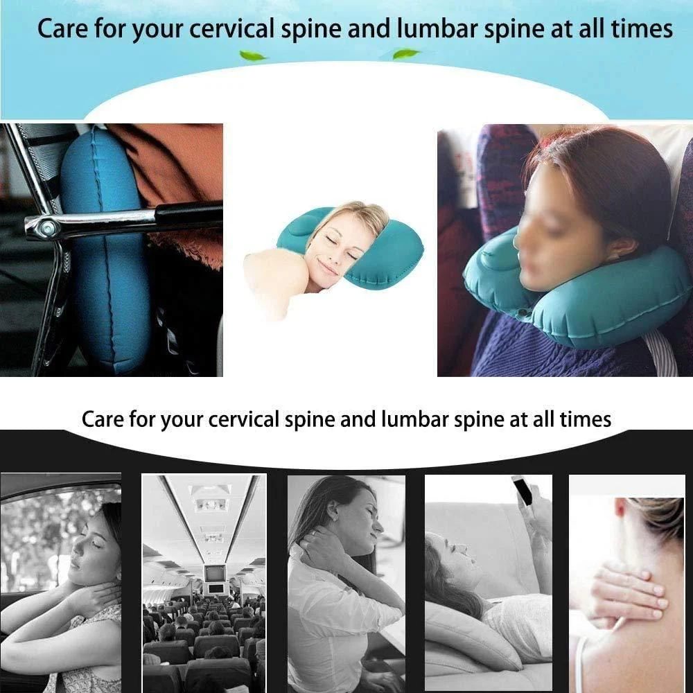 GoNap: Ultimate Inflatable Travel Pillow with Self-Pump, Adjustable U-Shape & Compact Neck Support for Flights & Road Trips - Image 6