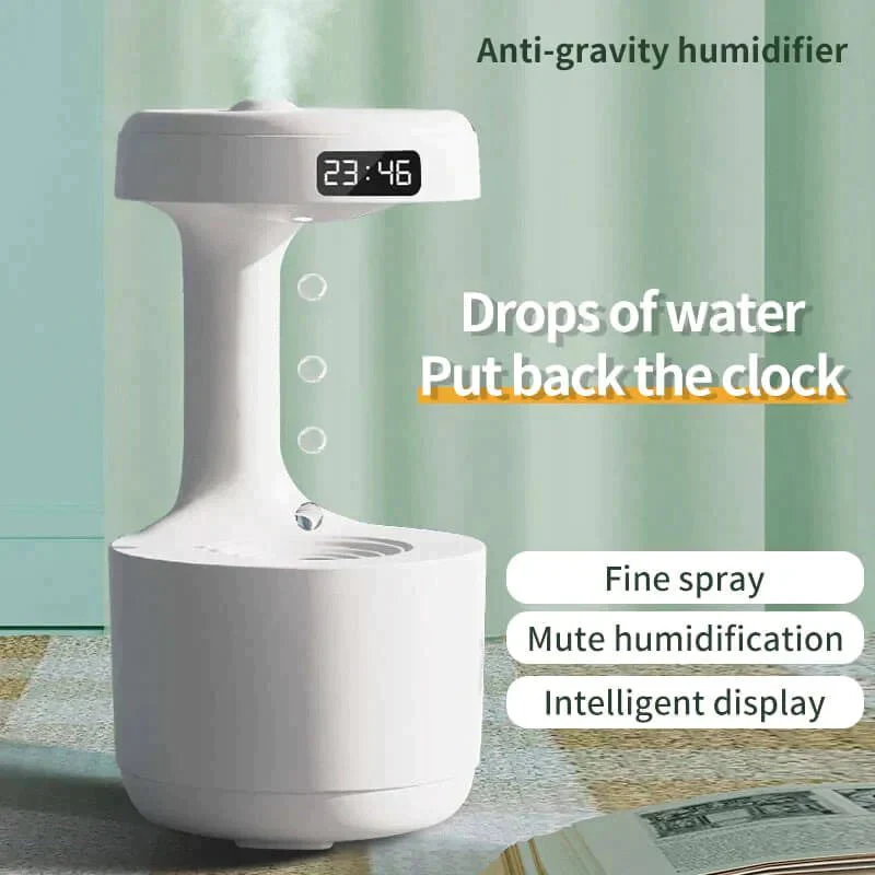 Mirage: The Illusion Anti-Gravity Humidifier with Floating Water Effect, LED Clock Display & Auto Shut-Off (800ml) - Image 10