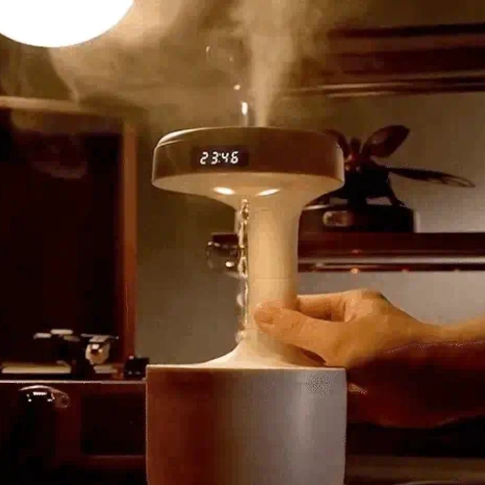 Mirage: The Illusion Anti-Gravity Humidifier with Floating Water Effect, LED Clock Display & Auto Shut-Off (800ml) - Image 3