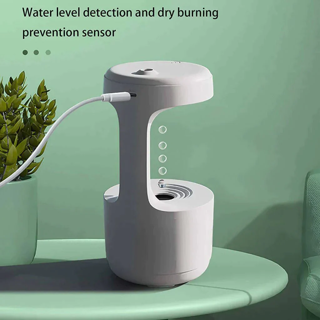 Mirage: The Illusion Anti-Gravity Humidifier with Floating Water Effect, LED Clock Display & Auto Shut-Off (800ml) - Image 5