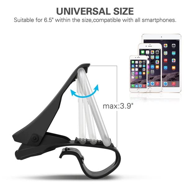 HUD: Anti-Skid Car Mobile Phone Holder with Adjustable HUD Design for Dashboard Mounting - Image 7