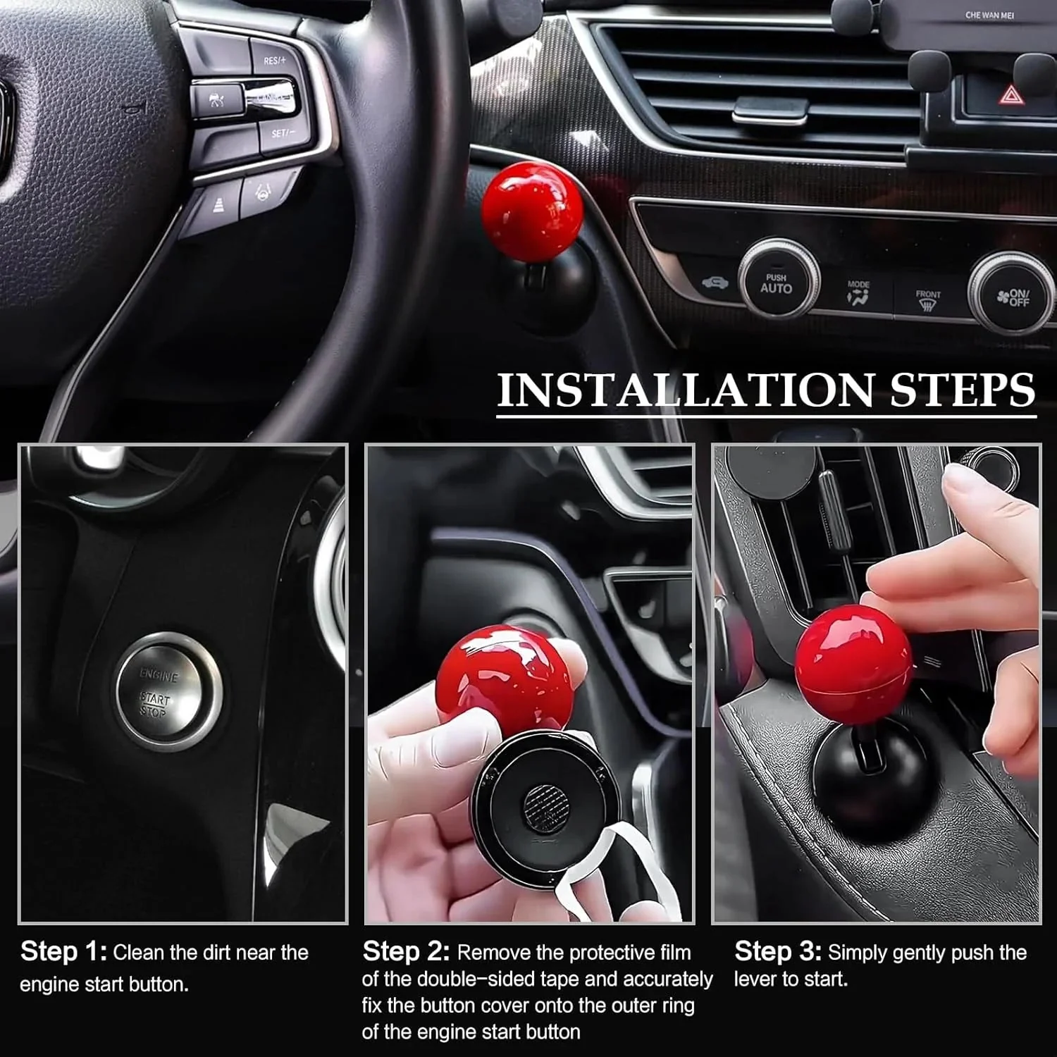 JoyStick: Arcade Push Start Button Cover with Joystick Design for Car Engine Ignition Protection & Decoration - Image 5