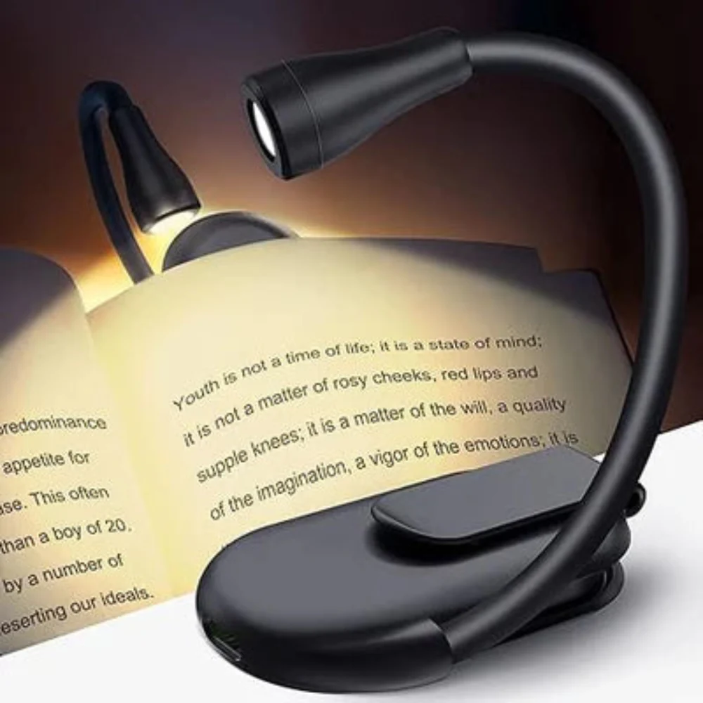Immerse: Rechargeable Clip-On Book Light & Reading Lamp with 3-Color Modes, Type-C Charging & Flexible Gooseneck Night Reading for Book Lovers - Image 10