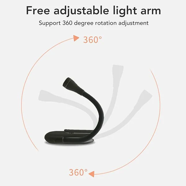 Immerse: Rechargeable Clip-On Book Light & Reading Lamp with 3-Color Modes, Type-C Charging & Flexible Gooseneck Night Reading for Book Lovers - Image 9