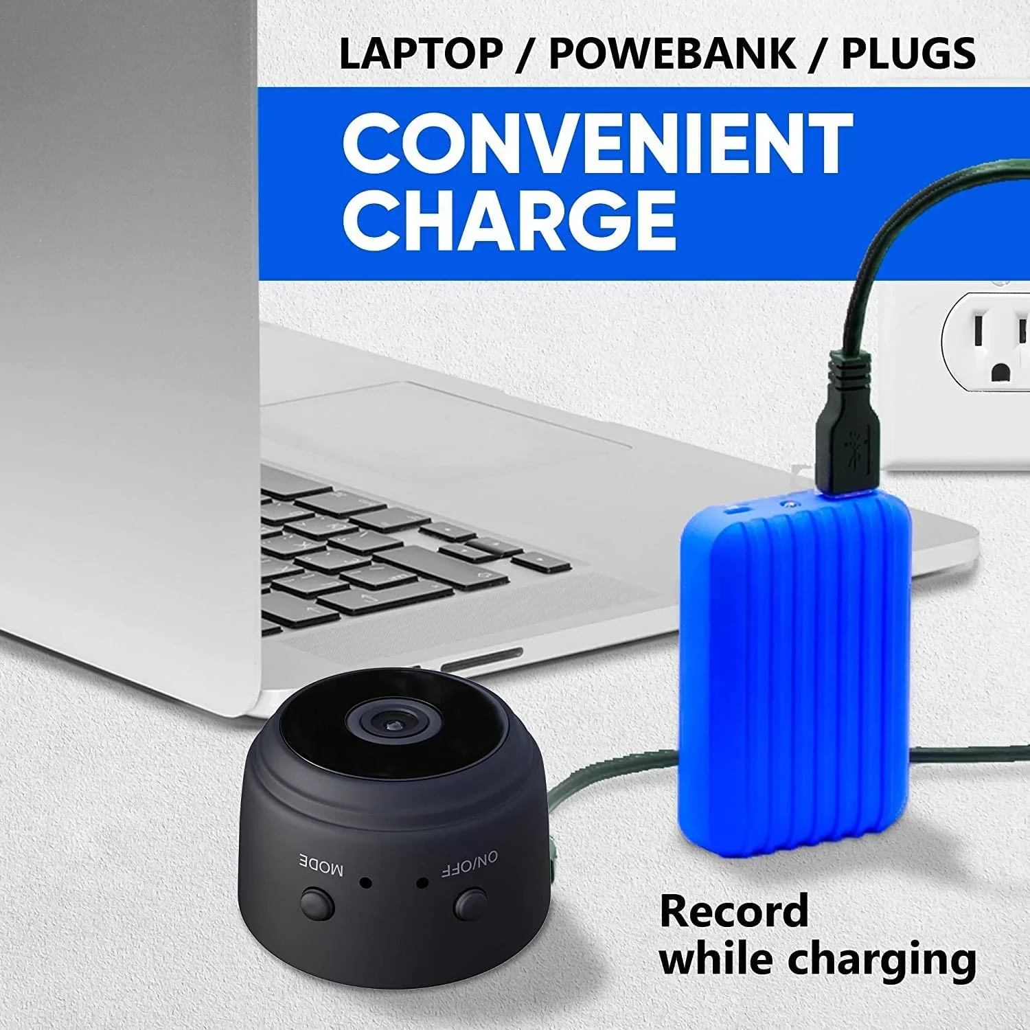 iSpy: Rechargeable Wi-Fi CCTV Live Camera with 1080P HD, Night Vision, Motion Detection & 128GB Storage Support - Image 6