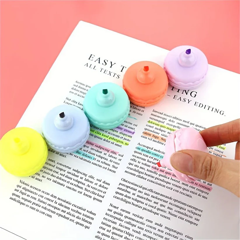 Macaron: Pastel Highlighter Set (6-Piece) – Soft Color Markers for Books, Notes & Aesthetic Stationery Lovers - Image 3