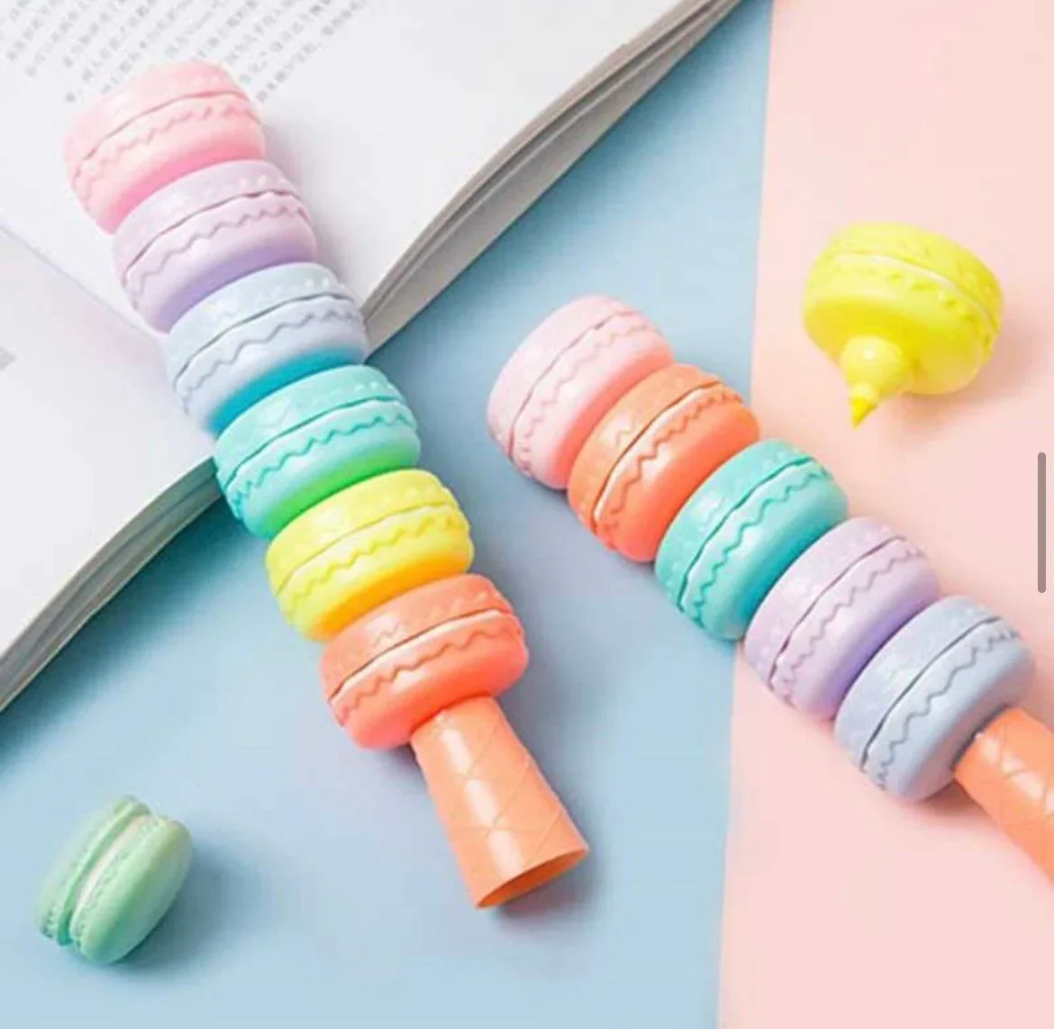 Macaron: Pastel Highlighter Set (6-Piece) – Soft Color Markers for Books, Notes & Aesthetic Stationery Lovers - Image 4