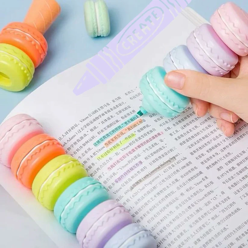 Macaron: Pastel Highlighter Set (6-Piece) – Soft Color Markers for Books, Notes & Aesthetic Stationery Lovers - Image 5
