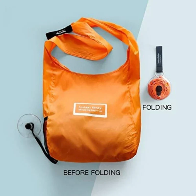 RollUp: Retractable & Foldable Reusable Tote Bag with Carabiner for Grocery Shopping & On-the-Go Storage - Image 3