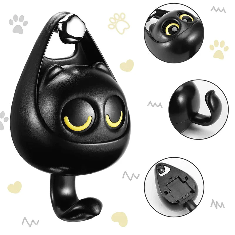 Meowook: Cute Cat Blinking Eye Wall Hook with Strong Adhesive for Keys, Bags, Clothes & Home Décor - Image 3