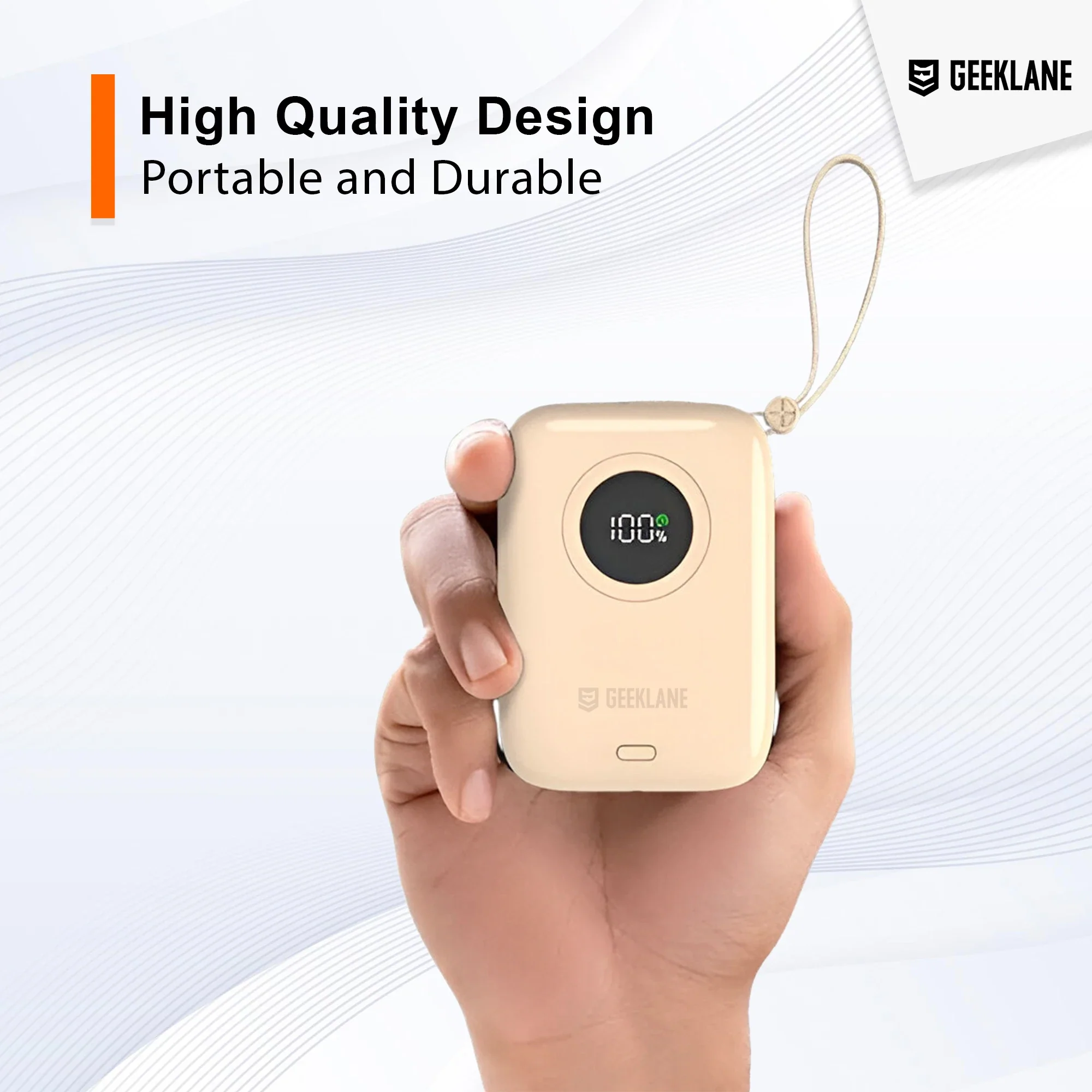 Pebble: 10,000mAh Palm-Sized Power Bank with Built-In Cables, 23W Fast Charging & PD for iPhone & Android - Image 6