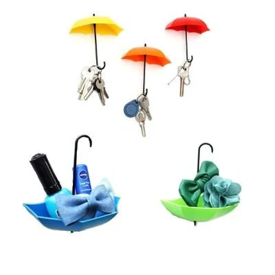Pour: 6-Piece Umbrella Wall Hooks & Catchers for Keys, Hats & Multipurpose Hanging - Image 3