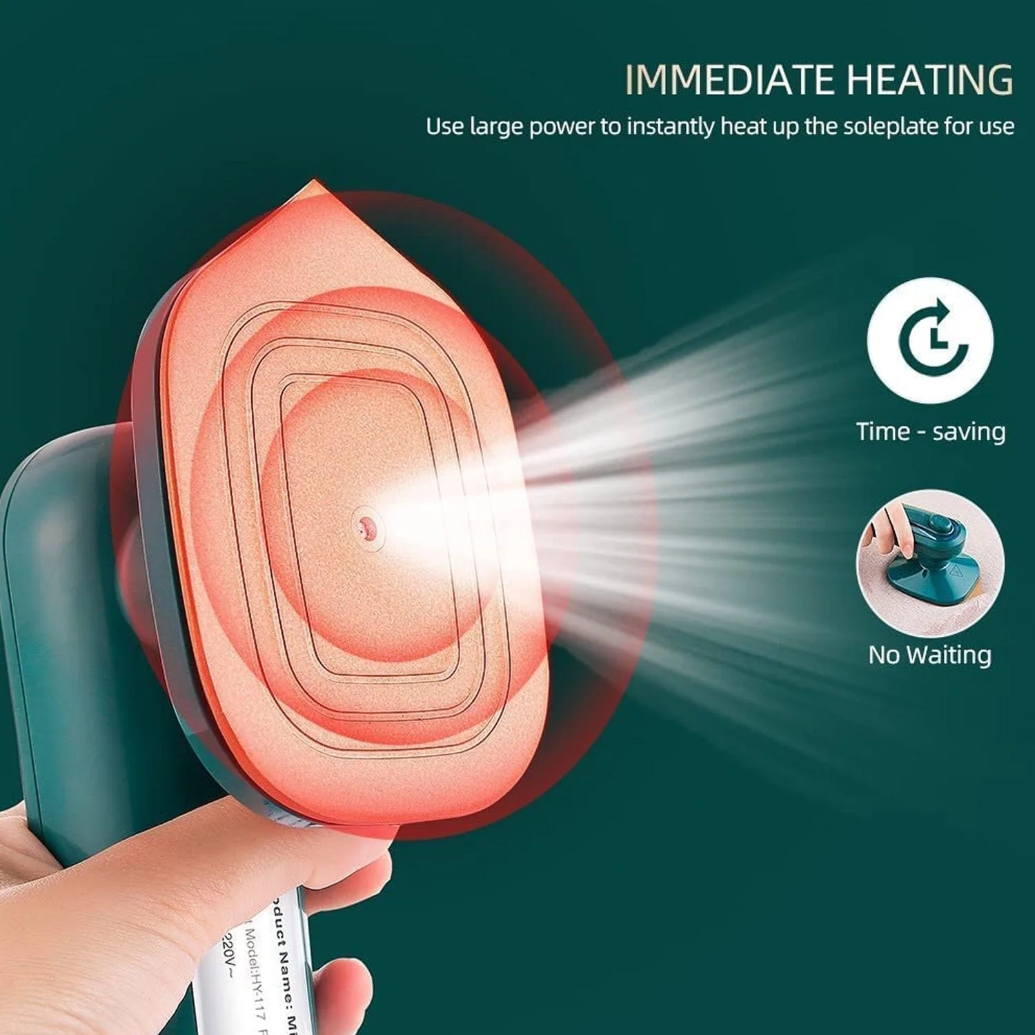 PressPal: Portable Mini Travel Iron & Steamer with Dry & Wet Pressing for Clothes – 150W Compact Design for Home & Outings - Image 10