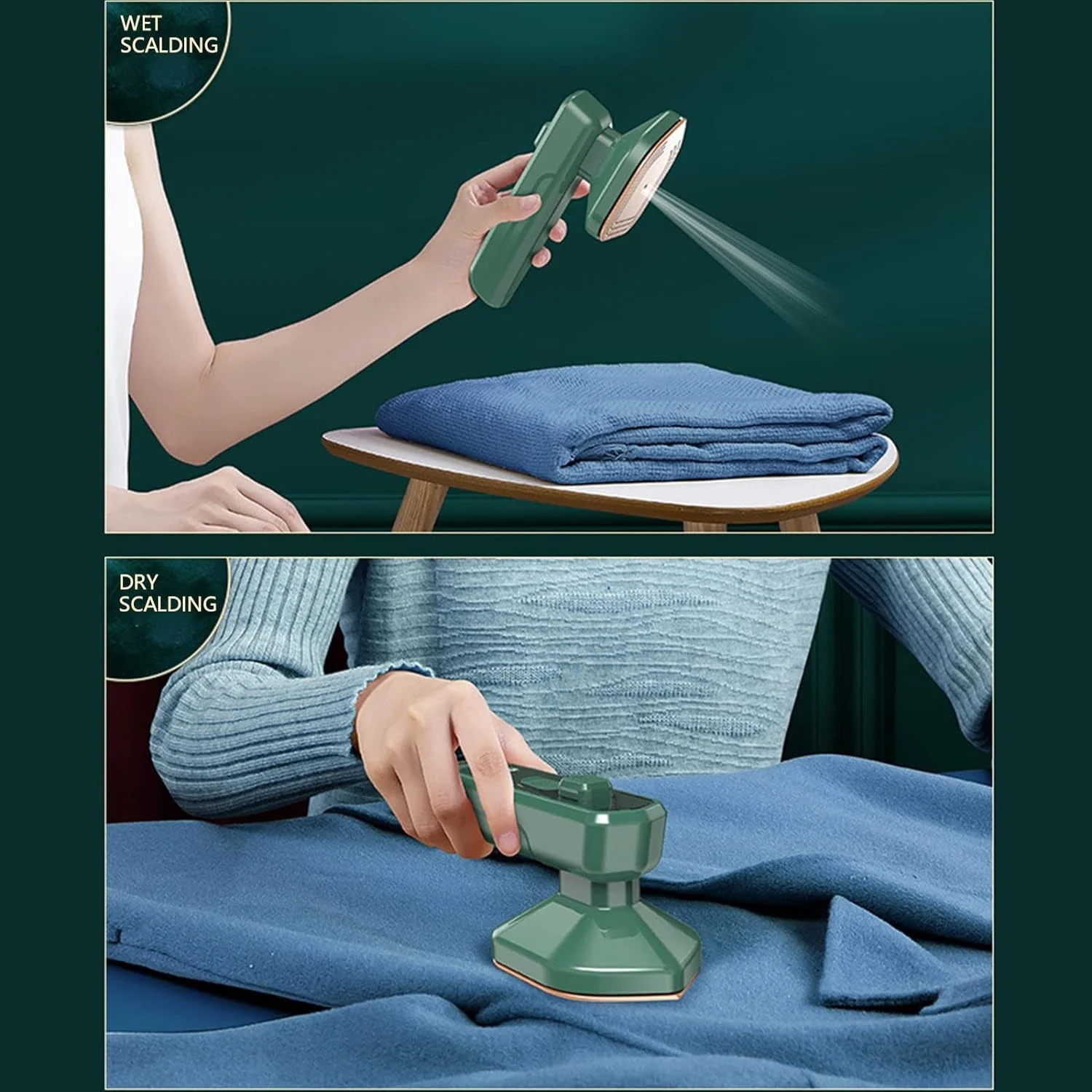 PressPal: Portable Mini Travel Iron & Steamer with Dry & Wet Pressing for Clothes – 150W Compact Design for Home & Outings - Image 4