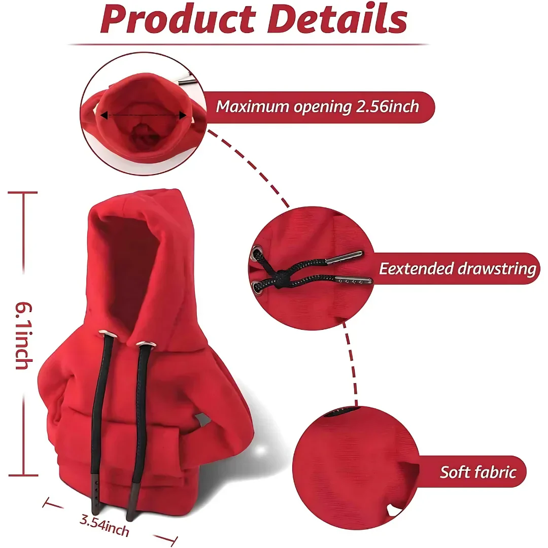 ShiftCozy: Universal Car Gear-Shift Hoodie – Cute & Funny Sweater Cover for Gear Knob Protection & Decoration - Image 3