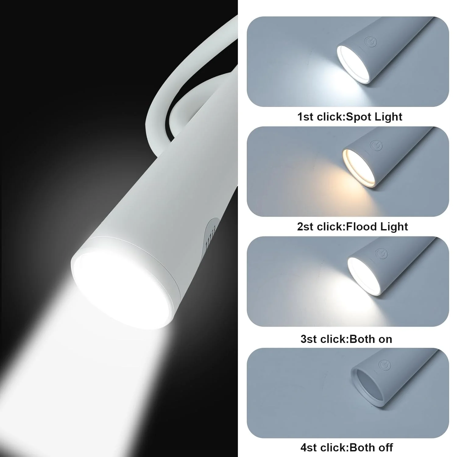 Silly: Flexible Multi-Use LED Lamp with Rechargeable Design, 3 Color Modes & Clip-On Feature for Reading & Desk Use - Image 7