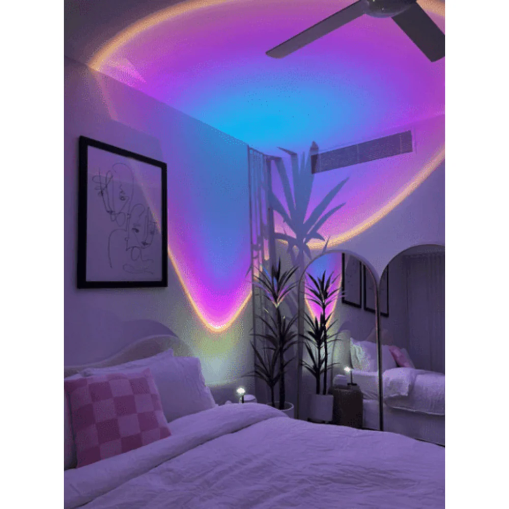 Aura: 16-Hue RGB Sunset Lamp with Remote Control, USB Plug-In & 360° Rotatable Head for Ambience & Content Creation - Image 9