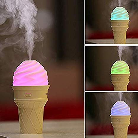 SweetMist: Ice-Cream Shaped Cool Mist Humidifier & Aroma Diffuser with LED Light & USB Power for Home & Office - Image 5