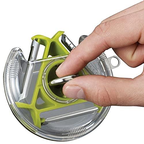 SwiftSlice: 3-in-1 Swivel Peeler with Rotating Stainless Steel Blade for Effortless Fruit & Vegetable Peeling - Image 4